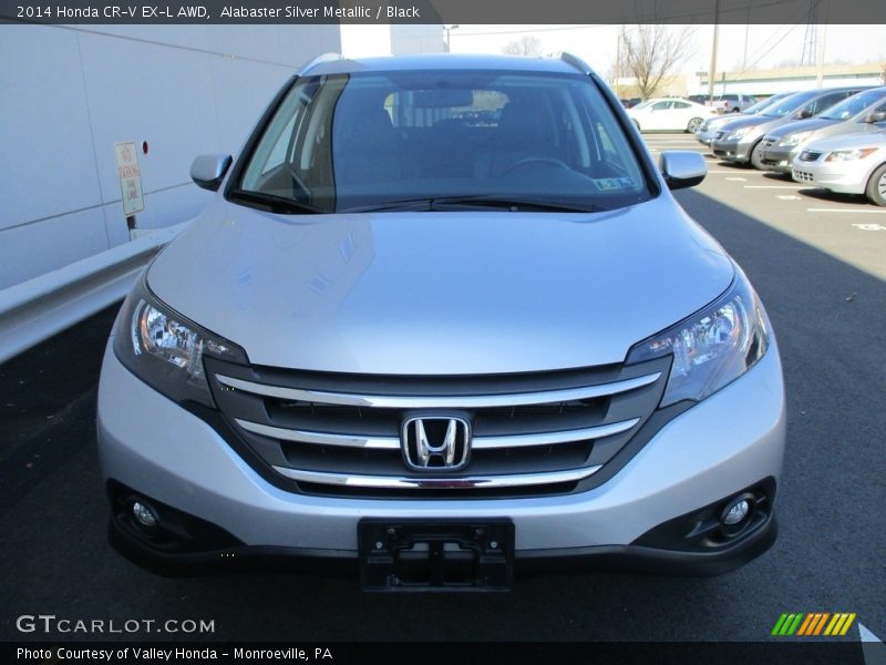 Alabaster Silver Metallic / Black 2014 Honda CR-V EX-L AWD