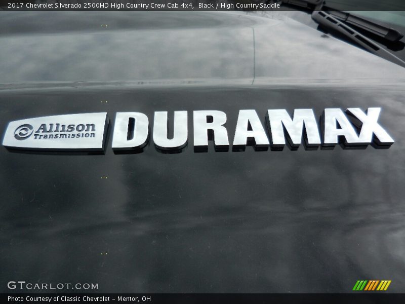 Black / High Country Saddle 2017 Chevrolet Silverado 2500HD High Country Crew Cab 4x4