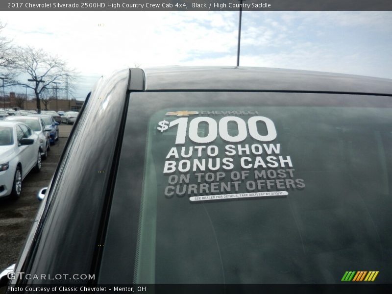 Black / High Country Saddle 2017 Chevrolet Silverado 2500HD High Country Crew Cab 4x4