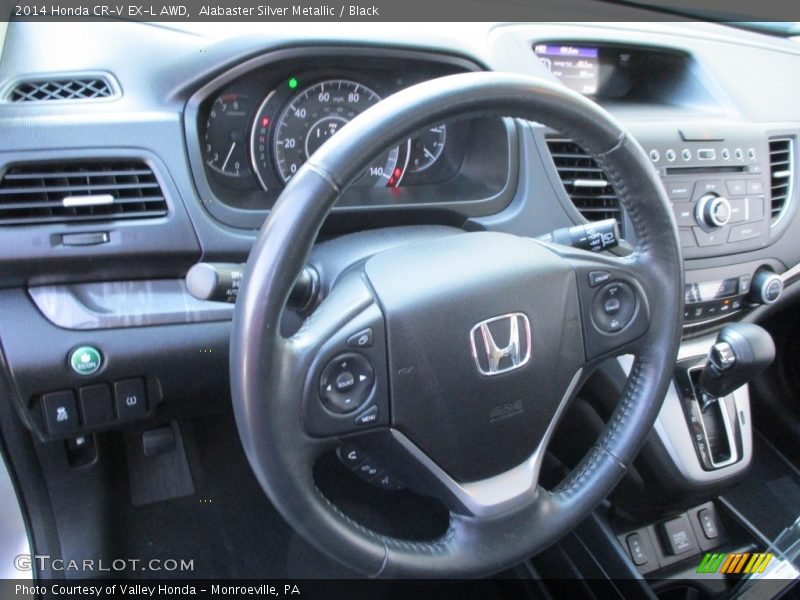 Alabaster Silver Metallic / Black 2014 Honda CR-V EX-L AWD