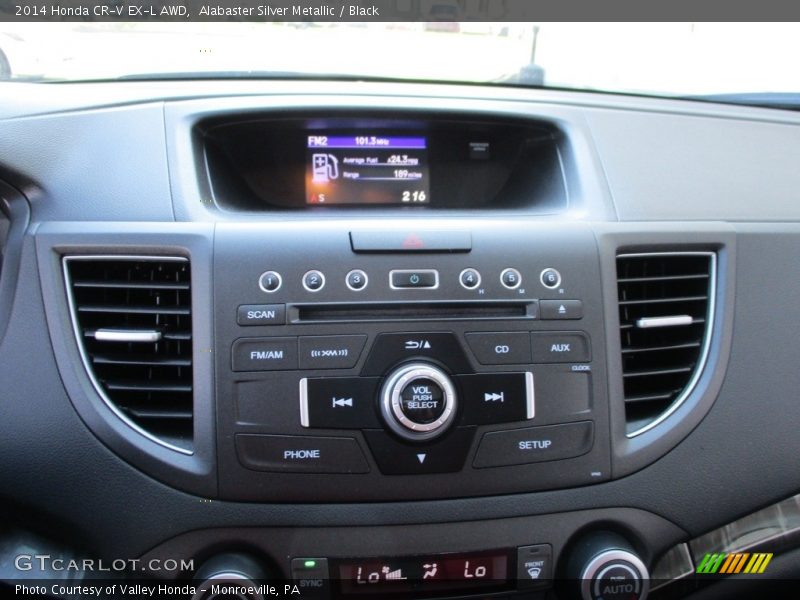 Alabaster Silver Metallic / Black 2014 Honda CR-V EX-L AWD