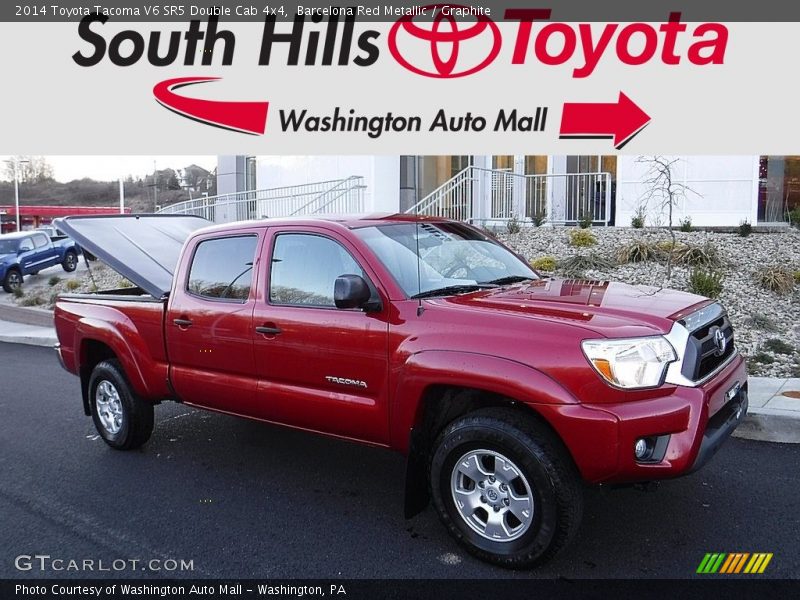 Barcelona Red Metallic / Graphite 2014 Toyota Tacoma V6 SR5 Double Cab 4x4