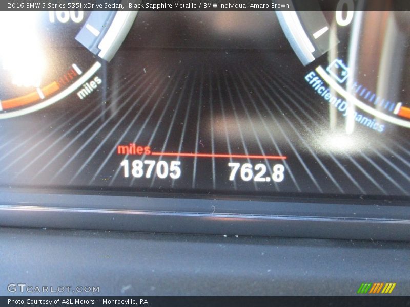 Black Sapphire Metallic / BMW Individual Amaro Brown 2016 BMW 5 Series 535i xDrive Sedan