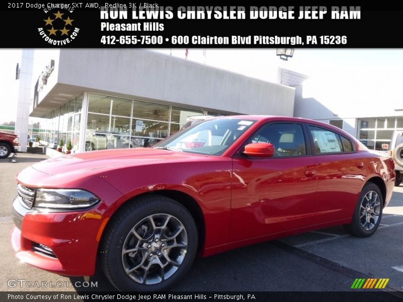 Redline 3K / Black 2017 Dodge Charger SXT AWD