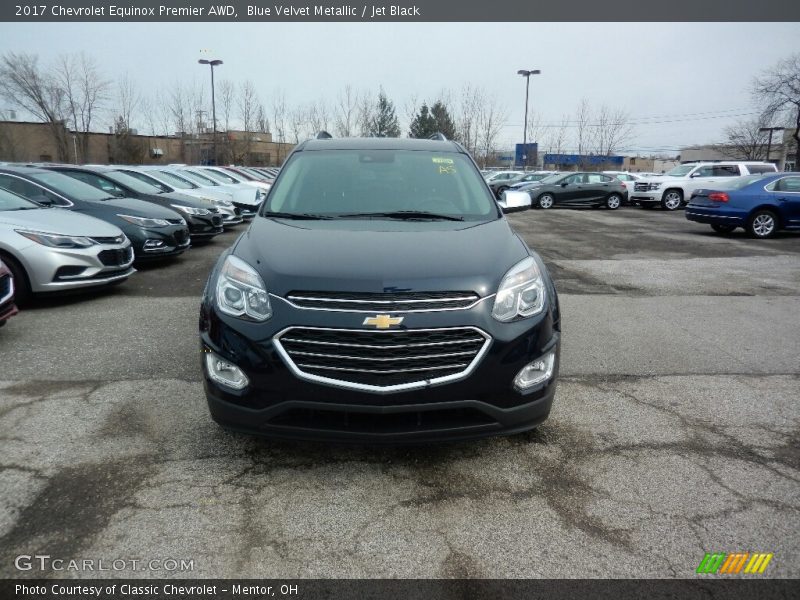 Blue Velvet Metallic / Jet Black 2017 Chevrolet Equinox Premier AWD