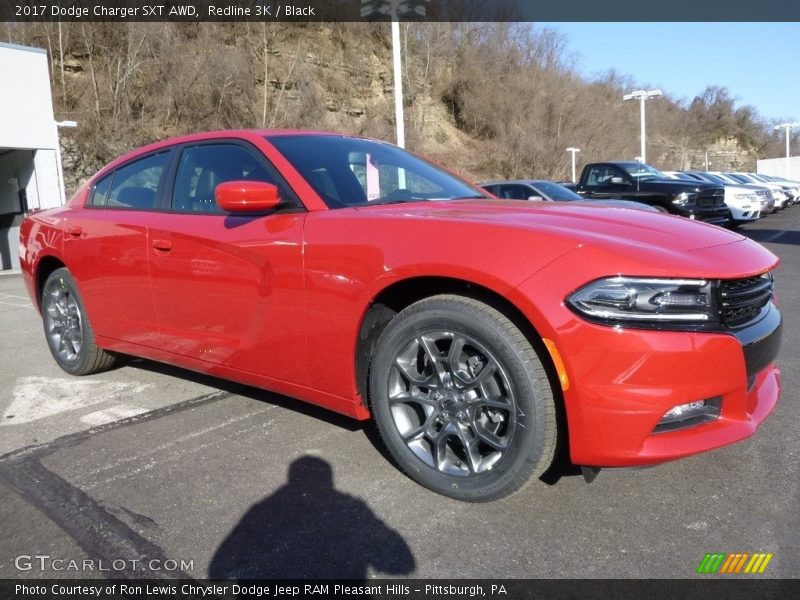 Redline 3K / Black 2017 Dodge Charger SXT AWD