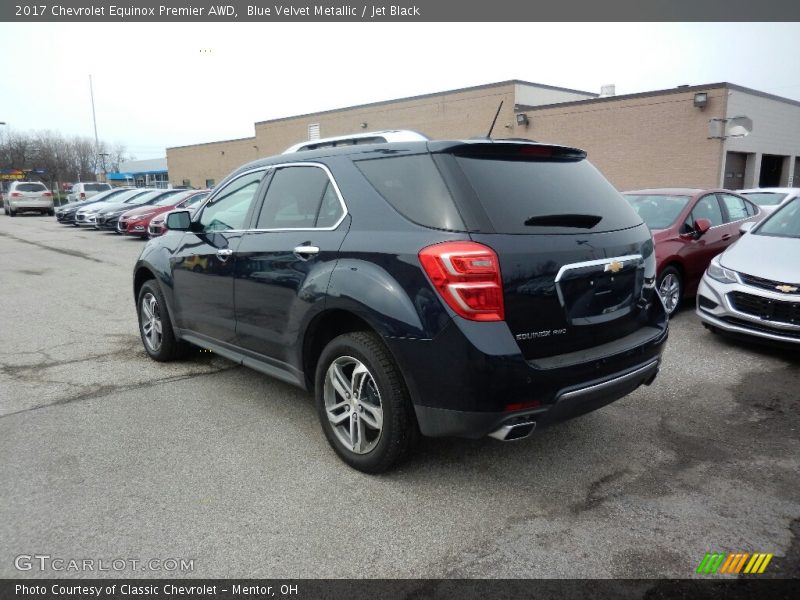 Blue Velvet Metallic / Jet Black 2017 Chevrolet Equinox Premier AWD