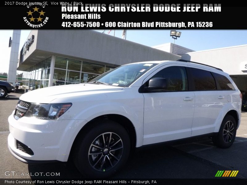 Vice White / Black 2017 Dodge Journey SE