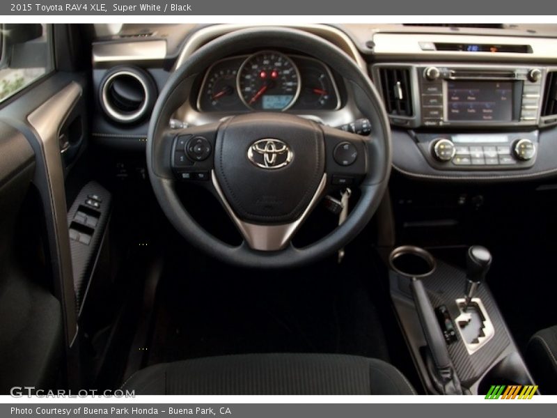Super White / Black 2015 Toyota RAV4 XLE