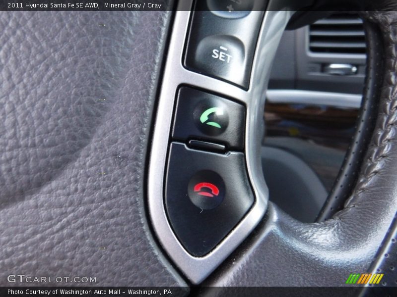 Mineral Gray / Gray 2011 Hyundai Santa Fe SE AWD