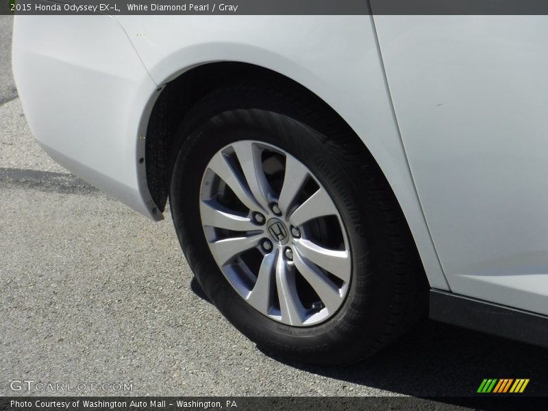 White Diamond Pearl / Gray 2015 Honda Odyssey EX-L