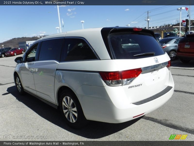 White Diamond Pearl / Gray 2015 Honda Odyssey EX-L