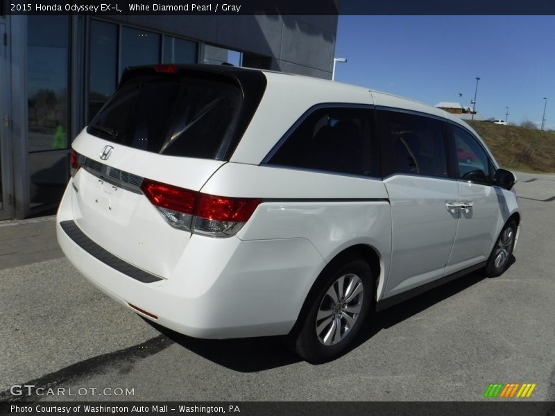 White Diamond Pearl / Gray 2015 Honda Odyssey EX-L