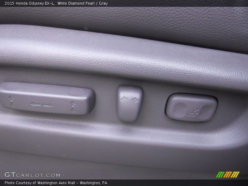 White Diamond Pearl / Gray 2015 Honda Odyssey EX-L