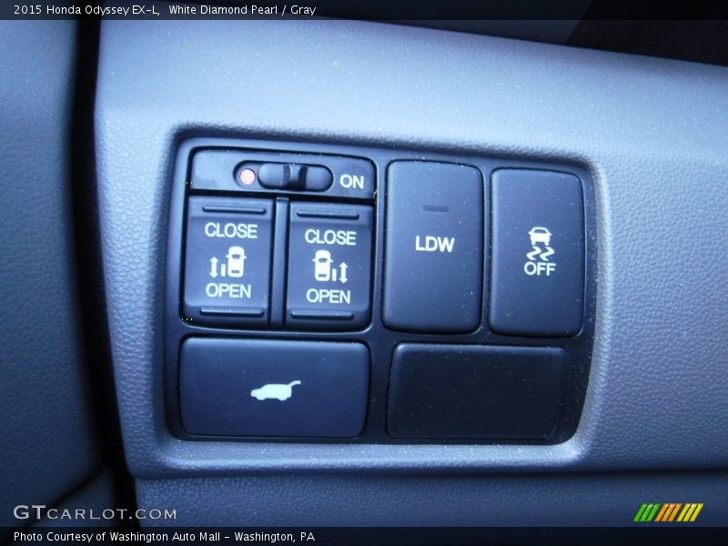White Diamond Pearl / Gray 2015 Honda Odyssey EX-L