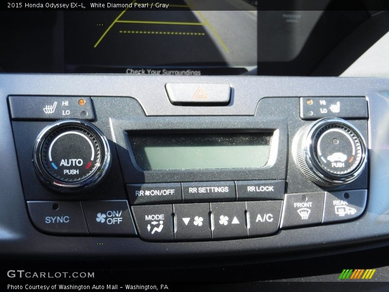 White Diamond Pearl / Gray 2015 Honda Odyssey EX-L
