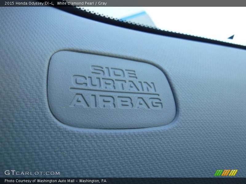 White Diamond Pearl / Gray 2015 Honda Odyssey EX-L