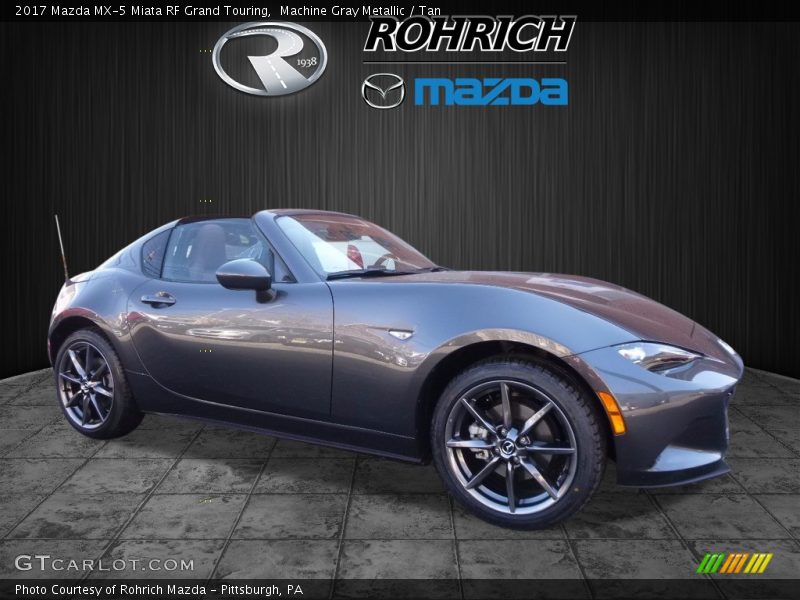 Machine Gray Metallic / Tan 2017 Mazda MX-5 Miata RF Grand Touring