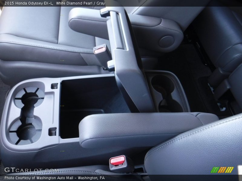 White Diamond Pearl / Gray 2015 Honda Odyssey EX-L