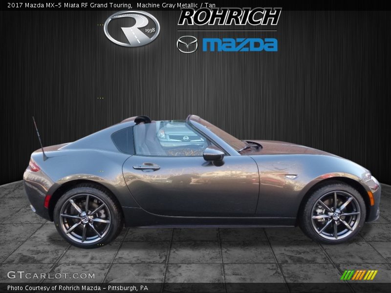 Machine Gray Metallic / Tan 2017 Mazda MX-5 Miata RF Grand Touring