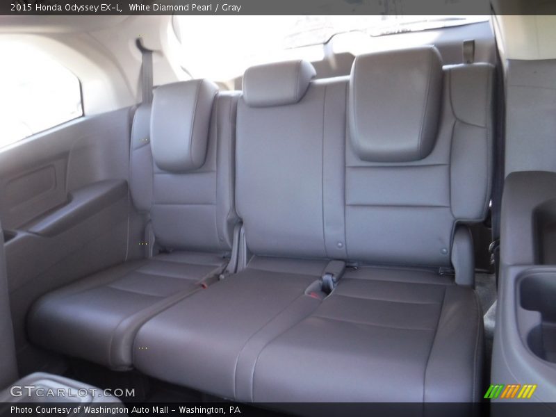 White Diamond Pearl / Gray 2015 Honda Odyssey EX-L