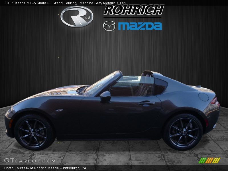 Machine Gray Metallic / Tan 2017 Mazda MX-5 Miata RF Grand Touring