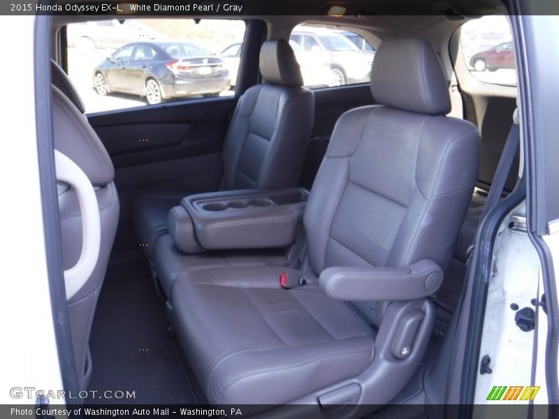 White Diamond Pearl / Gray 2015 Honda Odyssey EX-L