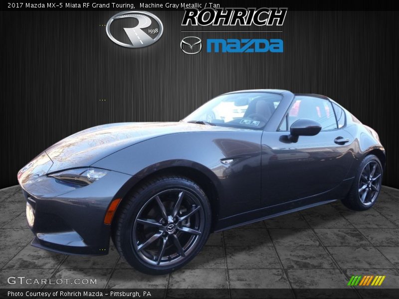 Machine Gray Metallic / Tan 2017 Mazda MX-5 Miata RF Grand Touring