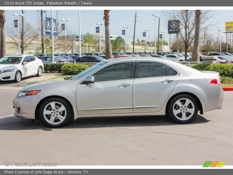 Palladium Metallic / Taupe 2010 Acura TSX Sedan