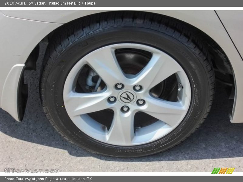 Palladium Metallic / Taupe 2010 Acura TSX Sedan