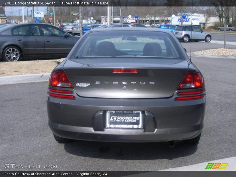 Taupe Frost Metallic / Taupe 2001 Dodge Stratus SE Sedan