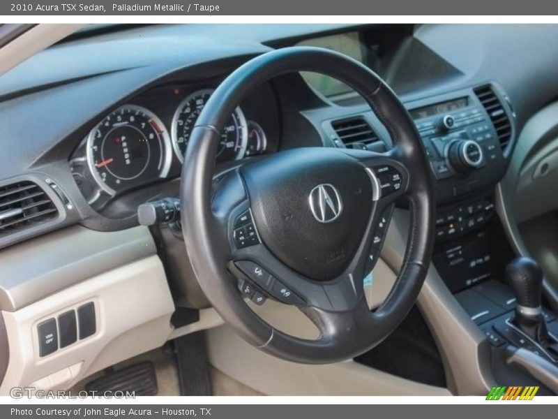 Palladium Metallic / Taupe 2010 Acura TSX Sedan