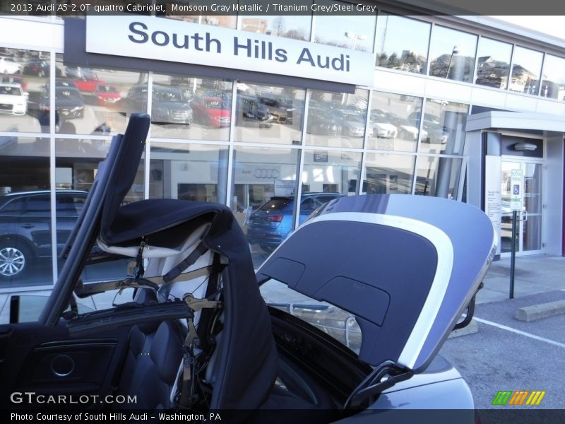 Monsoon Gray Metallic / Titanium Grey/Steel Grey 2013 Audi A5 2.0T quattro Cabriolet