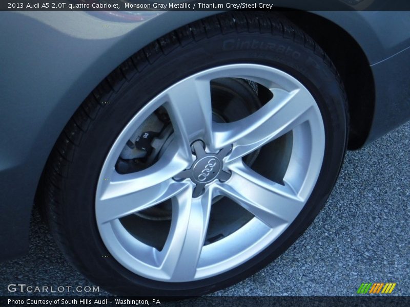 Monsoon Gray Metallic / Titanium Grey/Steel Grey 2013 Audi A5 2.0T quattro Cabriolet