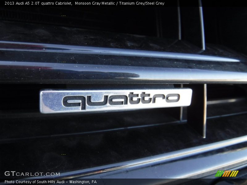 Monsoon Gray Metallic / Titanium Grey/Steel Grey 2013 Audi A5 2.0T quattro Cabriolet