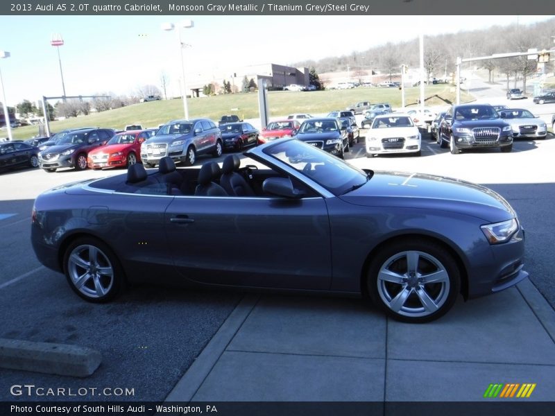 Monsoon Gray Metallic / Titanium Grey/Steel Grey 2013 Audi A5 2.0T quattro Cabriolet