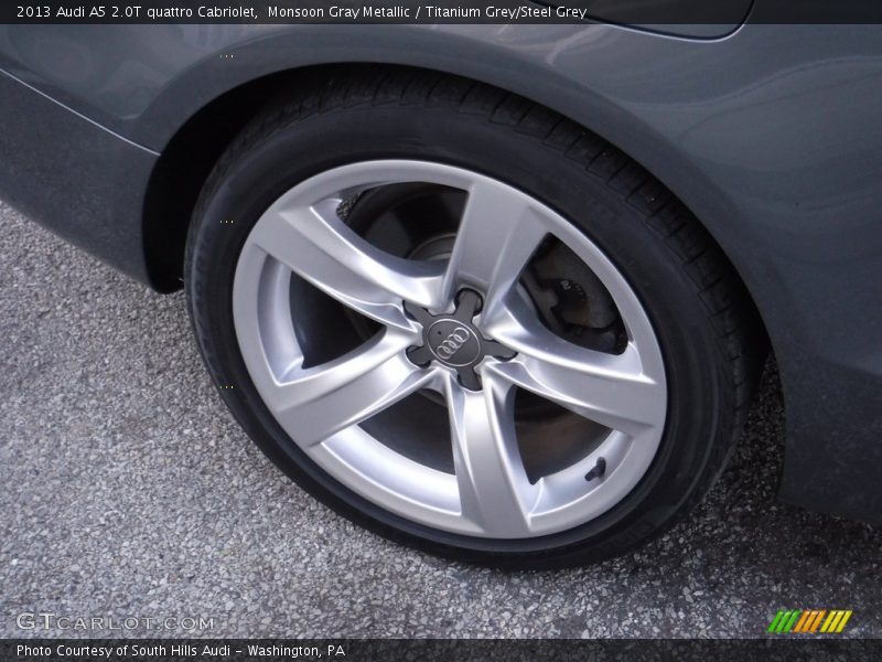 Monsoon Gray Metallic / Titanium Grey/Steel Grey 2013 Audi A5 2.0T quattro Cabriolet