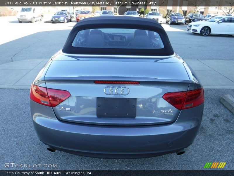 Monsoon Gray Metallic / Titanium Grey/Steel Grey 2013 Audi A5 2.0T quattro Cabriolet