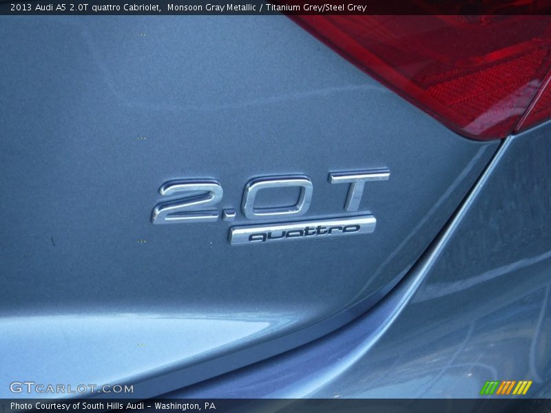 Monsoon Gray Metallic / Titanium Grey/Steel Grey 2013 Audi A5 2.0T quattro Cabriolet