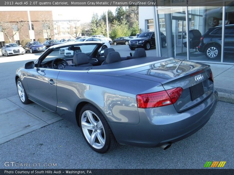 Monsoon Gray Metallic / Titanium Grey/Steel Grey 2013 Audi A5 2.0T quattro Cabriolet