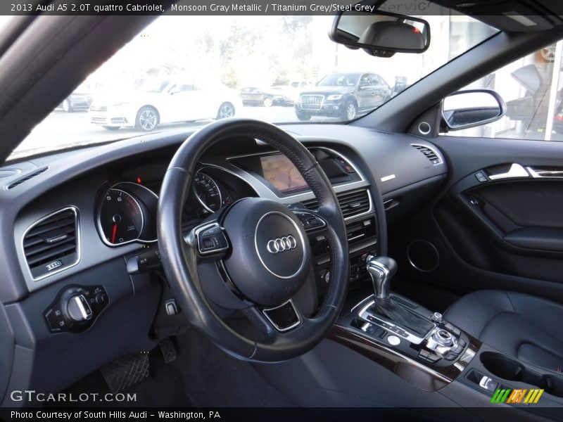 Monsoon Gray Metallic / Titanium Grey/Steel Grey 2013 Audi A5 2.0T quattro Cabriolet