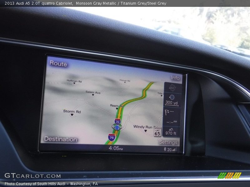 Monsoon Gray Metallic / Titanium Grey/Steel Grey 2013 Audi A5 2.0T quattro Cabriolet