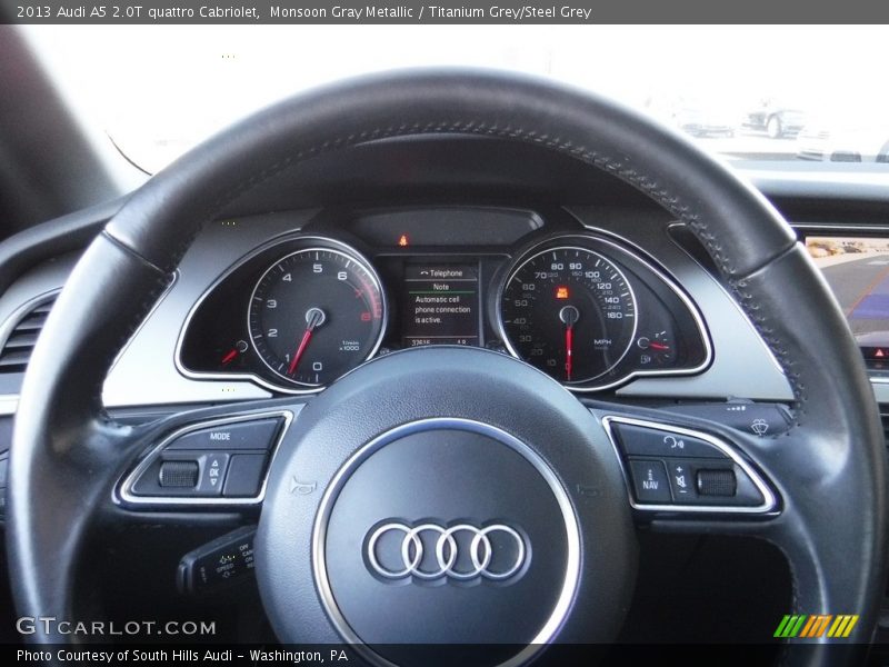 Monsoon Gray Metallic / Titanium Grey/Steel Grey 2013 Audi A5 2.0T quattro Cabriolet