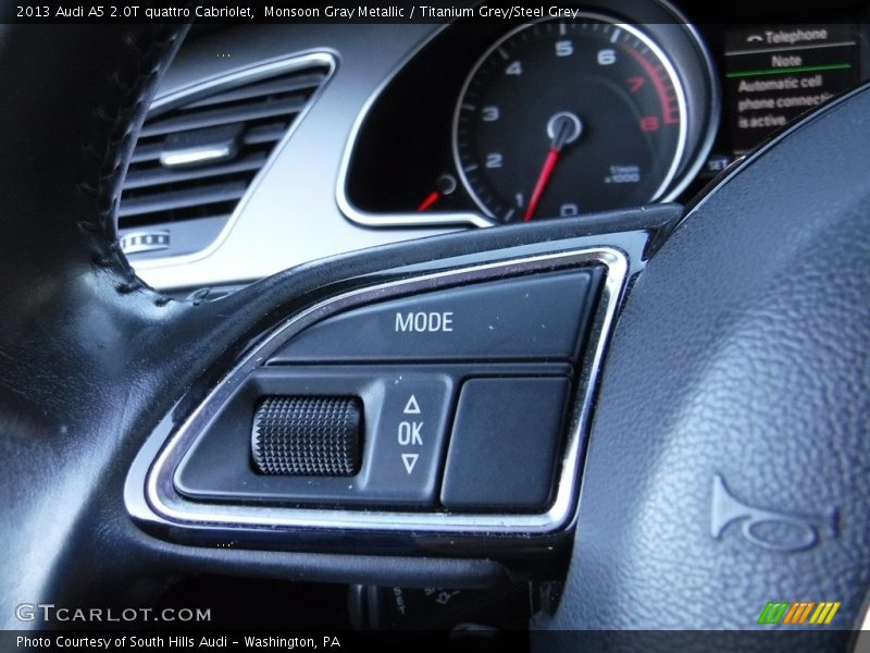 Monsoon Gray Metallic / Titanium Grey/Steel Grey 2013 Audi A5 2.0T quattro Cabriolet
