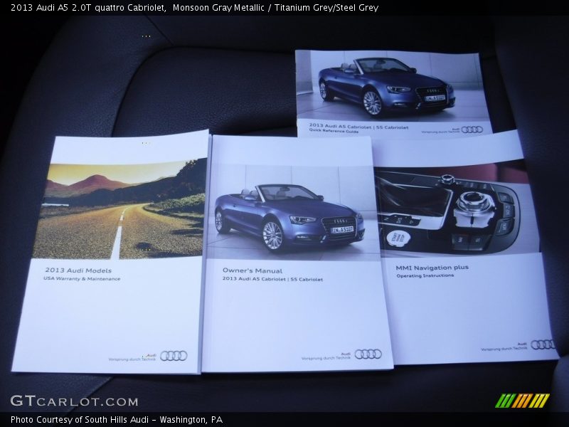 Monsoon Gray Metallic / Titanium Grey/Steel Grey 2013 Audi A5 2.0T quattro Cabriolet