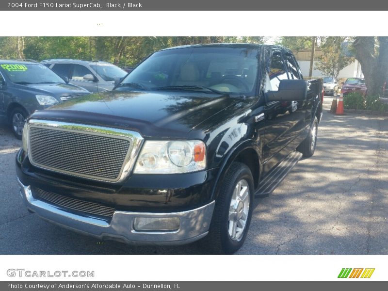 Black / Black 2004 Ford F150 Lariat SuperCab