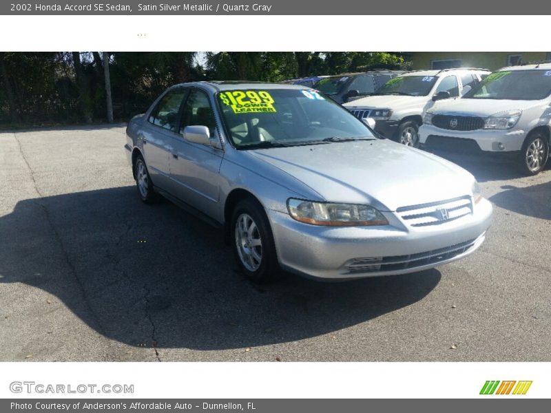 Satin Silver Metallic / Quartz Gray 2002 Honda Accord SE Sedan