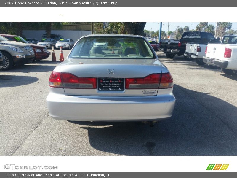 Satin Silver Metallic / Quartz Gray 2002 Honda Accord SE Sedan