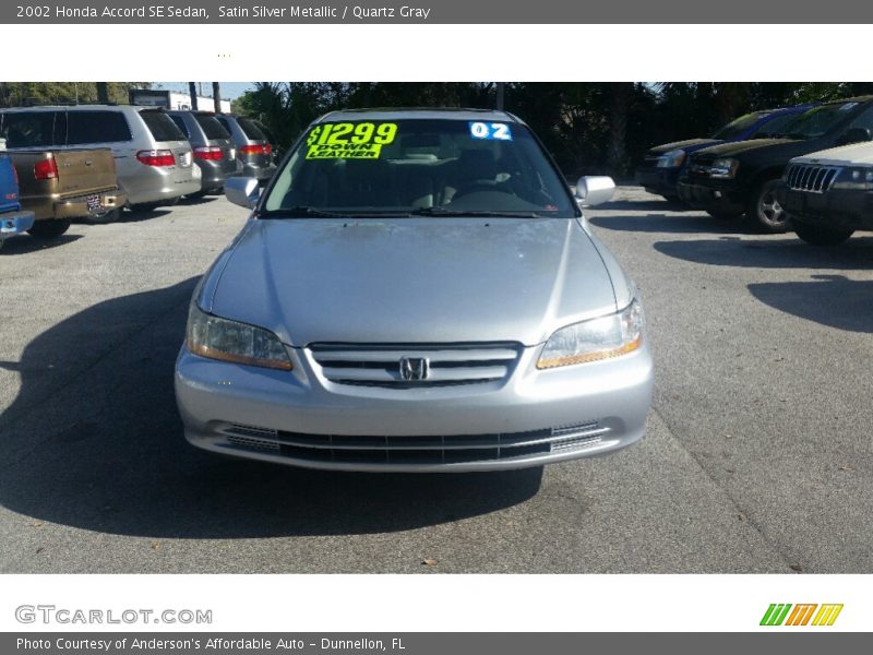 Satin Silver Metallic / Quartz Gray 2002 Honda Accord SE Sedan