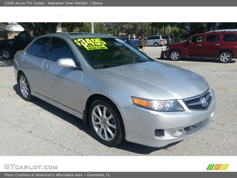 Alabaster Silver Metallic / Ebony 2008 Acura TSX Sedan